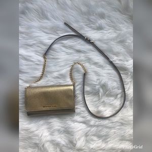 Michael Kors Gold Crossbody Purse